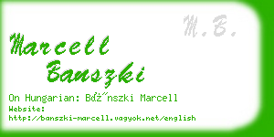 marcell banszki business card